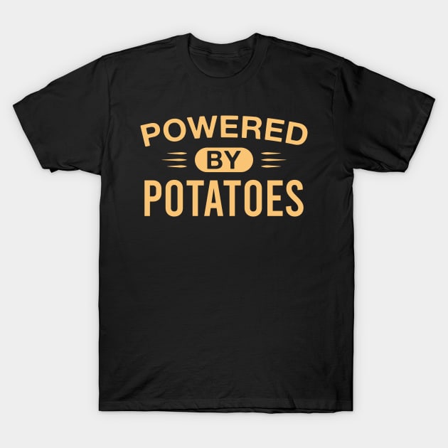 Powered by Potatoes Funny Potato Lover T-Shirt by FOZClothing